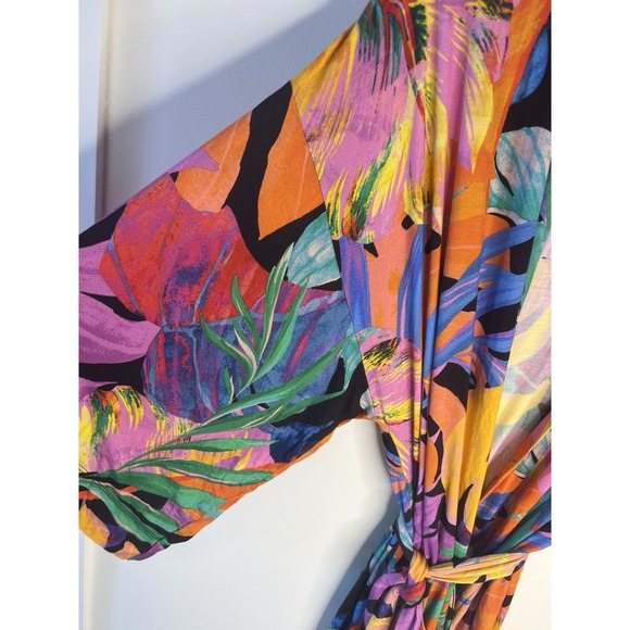 Soma Cool Nights Robe L/XL Women Kimono Hawaiian Golden Girls Comfort Lounge Art - Picture 3 of 11